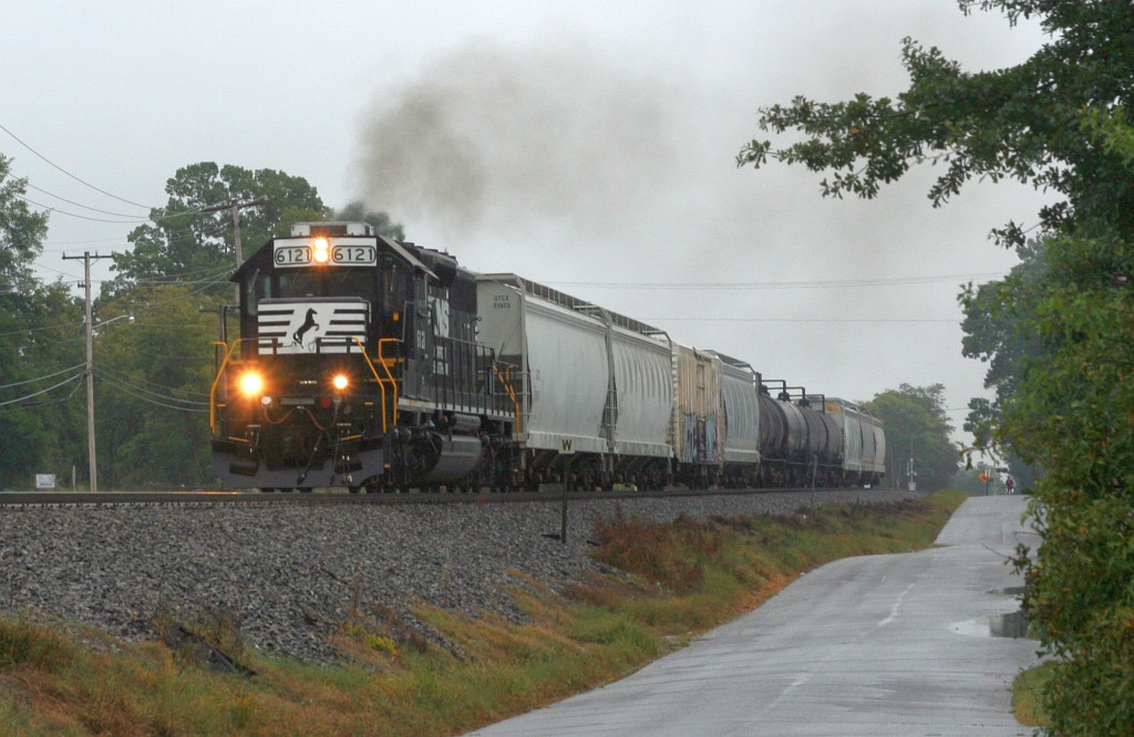 NS 6121 leading the local to Greenville